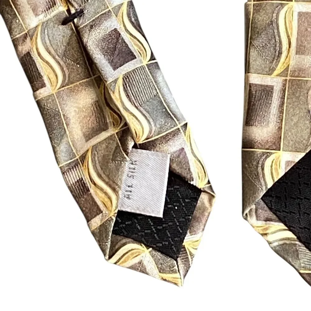 Vintage Pierre Cardin Necktie Wide 100% Silk Made in USA Tie Retro